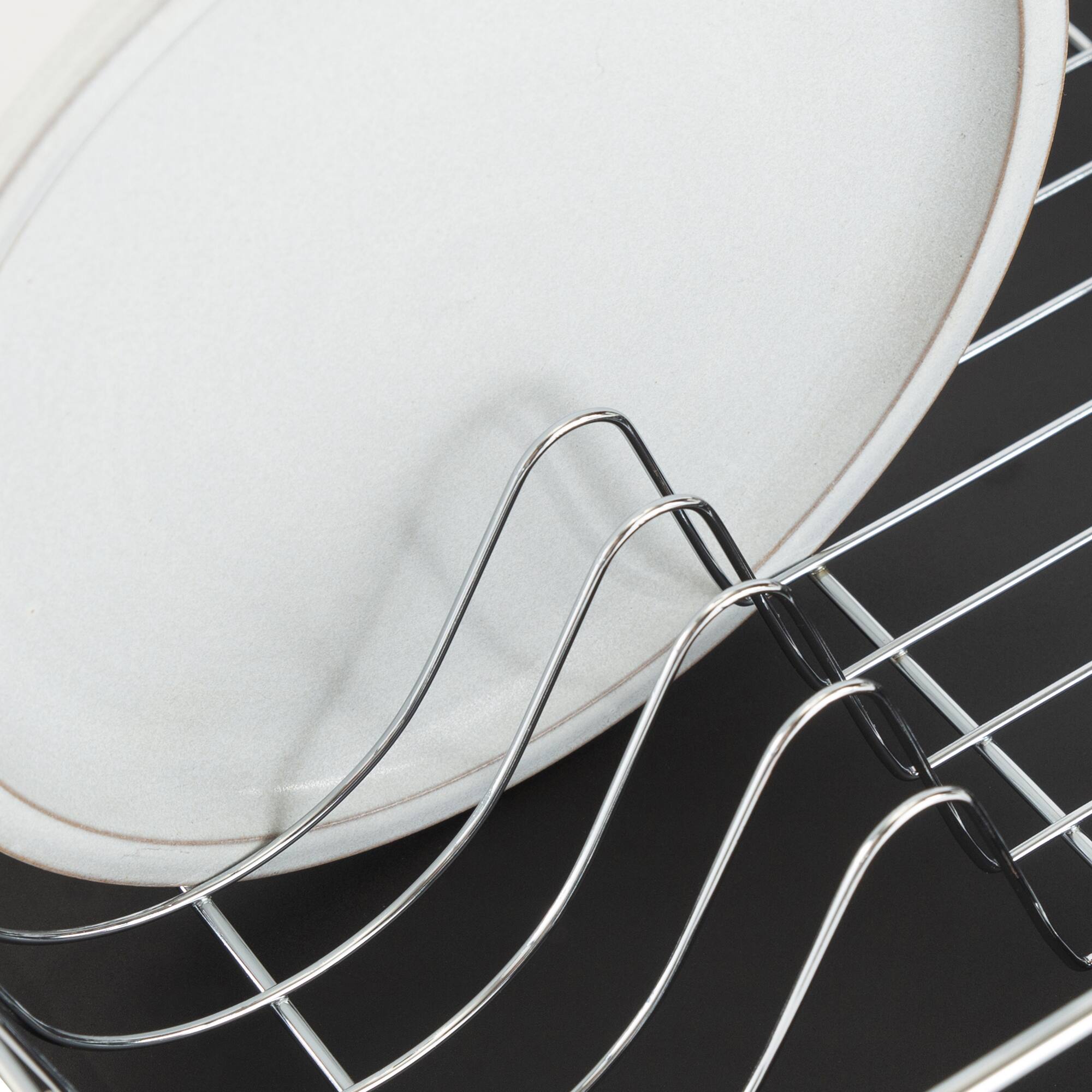 Kitchen Details 3-Piece Chrome Dish Rack with Tray